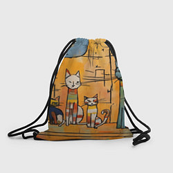 Рюкзак-мешок Котеечки, цвет: 3D-принт