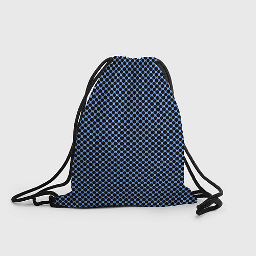 Мешок для обуви Паттерн чёрно-голубой мелкие шестигранники / 3D-принт – фото 1