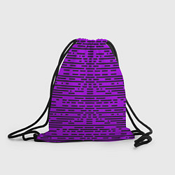 Мешок для обуви Чёрные полосы на фиолетовом фоне