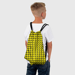 Рюкзак-мешок Жёлтые лепестки шестиугольники, цвет: 3D-принт — фото 2