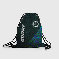 Рюкзак-мешок Mercedes sport glitch blue, цвет: 3D-принт