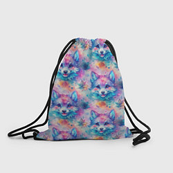 Рюкзак-мешок Фурри мордочки волчонка, цвет: 3D-принт
