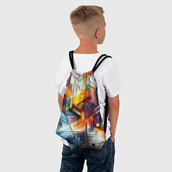 Рюкзак-мешок Абстрактные фигуры, цвет: 3D-принт — фото 2