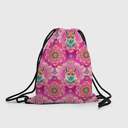 Рюкзак-мешок Лисица и паттерн, цвет: 3D-принт