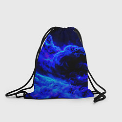 Рюкзак-мешок Синий густой дым - inferno blue, цвет: 3D-принт