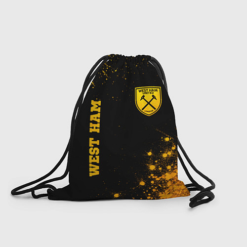 Мешок для обуви West Ham - gold gradient вертикально / 3D-принт – фото 1