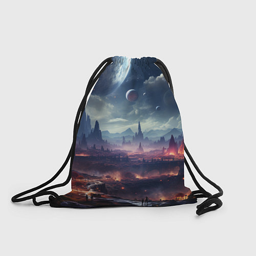 Мешок для обуви Фантастическая планета внутри космоса / 3D-принт – фото 1