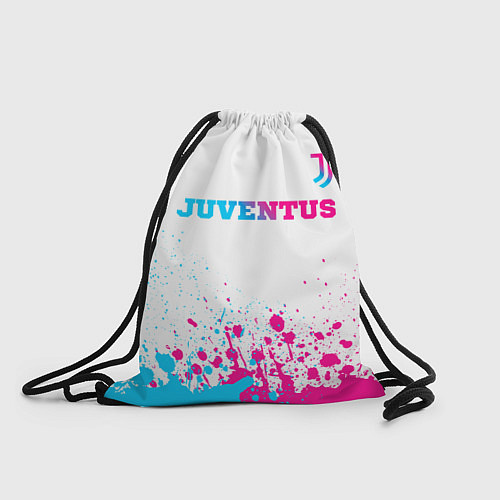 Мешок для обуви Juventus neon gradient style посередине / 3D-принт – фото 1