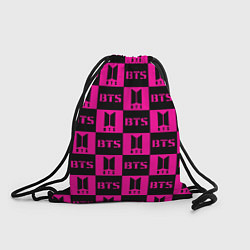 Мешок для обуви BTS pattern pink logo