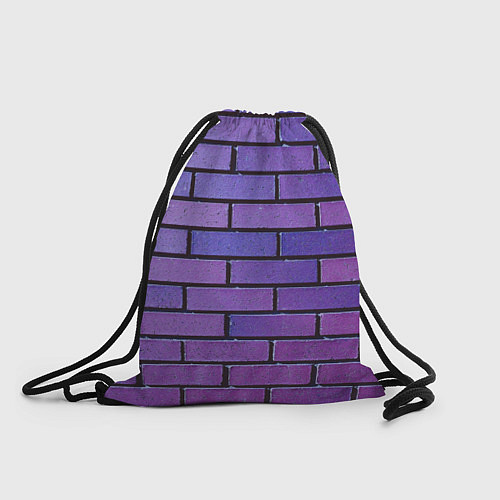 Мешок для обуви Кирпичная стена фиолетовый паттерн / 3D-принт – фото 1