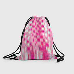 Рюкзак-мешок Бело-розовый полосатый, цвет: 3D-принт