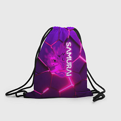 Рюкзак-мешок Samurai неоновый блоки киберпанк, цвет: 3D-принт