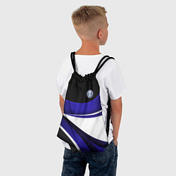 Рюкзак-мешок Фольцваген - синяя волна, цвет: 3D-принт — фото 2