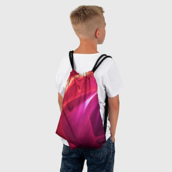 Рюкзак-мешок Красно-розовый энергетический хаос волн, цвет: 3D-принт — фото 2