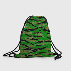 Рюкзак-мешок Камуфляж на зеленом фоне, цвет: 3D-принт