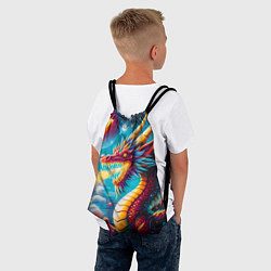 Рюкзак-мешок Космический дракон - граффити, цвет: 3D-принт — фото 2