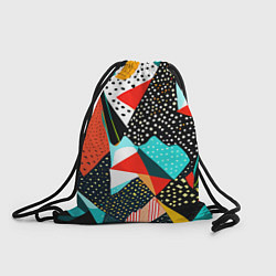 Рюкзак-мешок Abstract patchwork - ai art, цвет: 3D-принт