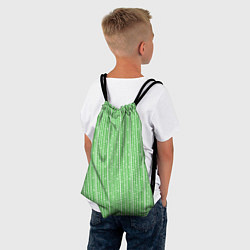 Рюкзак-мешок Светлый зелёный полосы-узоры, цвет: 3D-принт — фото 2