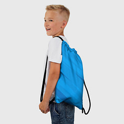 Рюкзак-мешок Насыщенный голубой полосами, цвет: 3D-принт — фото 2