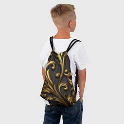 Рюкзак-мешок Яркие золотые объемные узоры, цвет: 3D-принт — фото 2