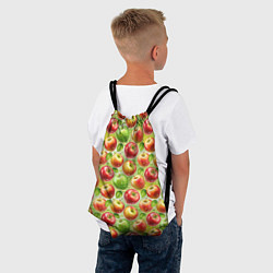 Рюкзак-мешок Натуральные яблоки паттерн, цвет: 3D-принт — фото 2