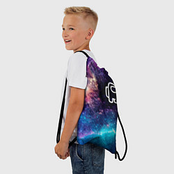 Рюкзак-мешок Among Us space game logo, цвет: 3D-принт — фото 2