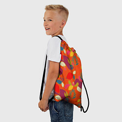 Рюкзак-мешок Яркие ягодки-листочки, цвет: 3D-принт — фото 2