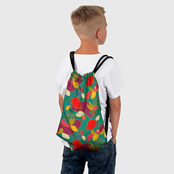 Рюкзак-мешок Ягодно-цветочная абстракция, цвет: 3D-принт — фото 2