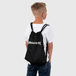 Рюкзак-мешок Megadeth logo white, цвет: 3D-принт — фото 2