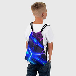Рюкзак-мешок Микс разломленных плит и неоновое свечения, цвет: 3D-принт — фото 2