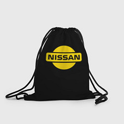 Рюкзак-мешок Nissan yellow logo, цвет: 3D-принт