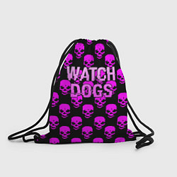 Рюкзак-мешок Watch dogs neon skull, цвет: 3D-принт