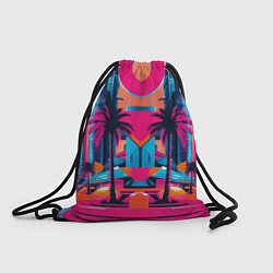 Рюкзак-мешок Пальмы среди небоскребов, цвет: 3D-принт