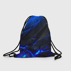 Рюкзак-мешок Синяя абстракция с плитами, цвет: 3D-принт