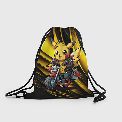 Мешок для обуви Пикачу на красном мотоцикле / 3D-принт – фото 1