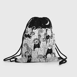 Рюкзак-мешок Коты с креативными хвостами, цвет: 3D-принт