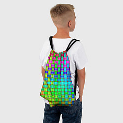 Рюкзак-мешок Переплетенные радужные ленты, цвет: 3D-принт — фото 2