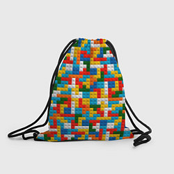 Рюкзак-мешок Разноцветные квадратные плитки, цвет: 3D-принт