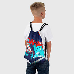 Рюкзак-мешок Яркий абстрактный узор для спорта, цвет: 3D-принт — фото 2