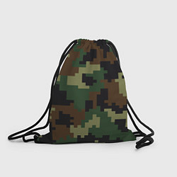 Рюкзак-мешок Камуфляж хаки текстура, цвет: 3D-принт
