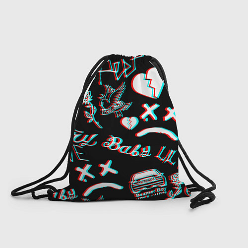 Мешок для обуви Lil Peep logo glitch / 3D-принт – фото 1