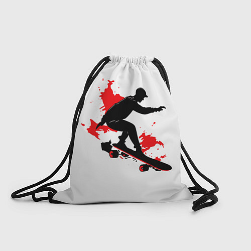 Мешок для обуви Черный скейтер / 3D-принт – фото 1