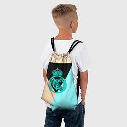 Рюкзак-мешок Реал мадрид спорт геометрия, цвет: 3D-принт — фото 2