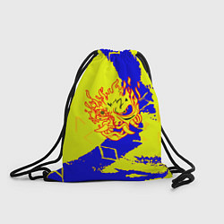 Рюкзак-мешок Samurai logo yellow fire, цвет: 3D-принт
