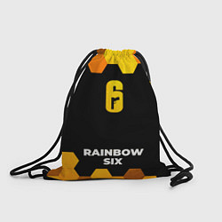 Рюкзак-мешок Rainbow Six - gold gradient по-центру, цвет: 3D-принт