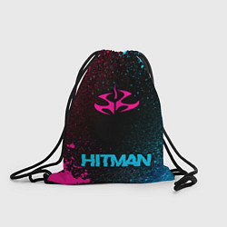 Рюкзак-мешок Hitman - neon gradient по-центру, цвет: 3D-принт