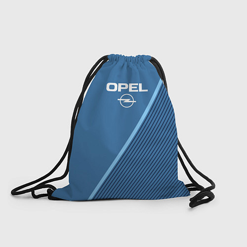 Мешок для обуви Opel сине-голубой в полоску / 3D-принт – фото 1