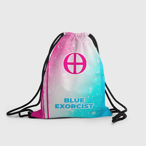 Мешок для обуви Blue Exorcist neon gradient style по-центру / 3D-принт – фото 1