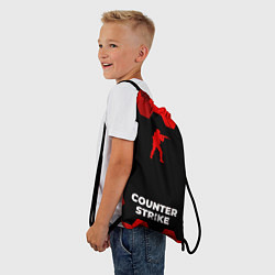 Рюкзак-мешок Counter Strike - red gradient по-центру, цвет: 3D-принт — фото 2