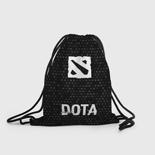 Мешок для обуви Dota glitch на темном фоне по-центру / 3D-принт – фото 1
